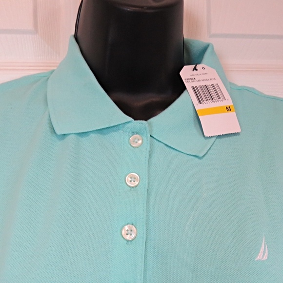 NWT's Nautica Polo Style Shirt Size Medium - Picture 3 of 4